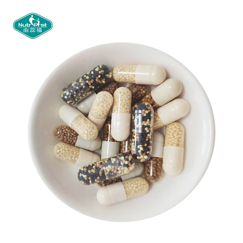 Nutrifirst Formulación a medida Complejo ferroso Suplementos de hierro Cápsulas granulares de liberación retardada Beadlets