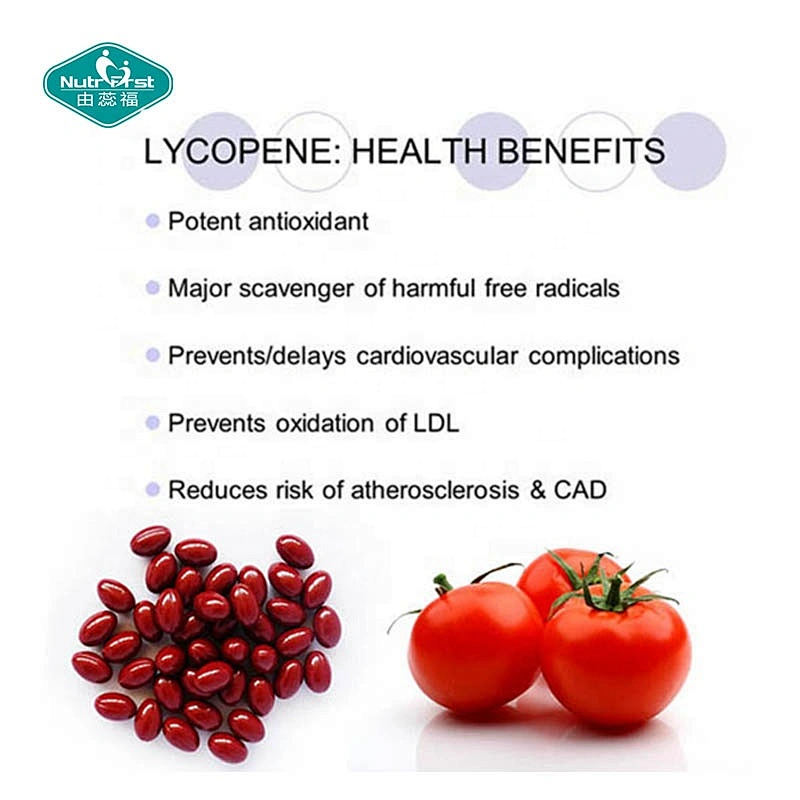 La salud masculina complementa las cápsulas antioxidantes del extracto de tomate de Softgel del licopeno 10mg para la salud de la próstata