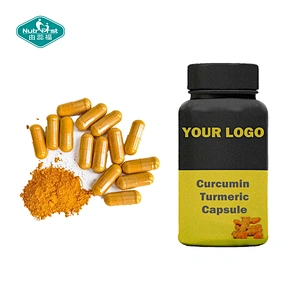Organic Curcuminoids Black Pepper Turmeric Root Piper Nigru Extract Capsule for Cardiovascular Health