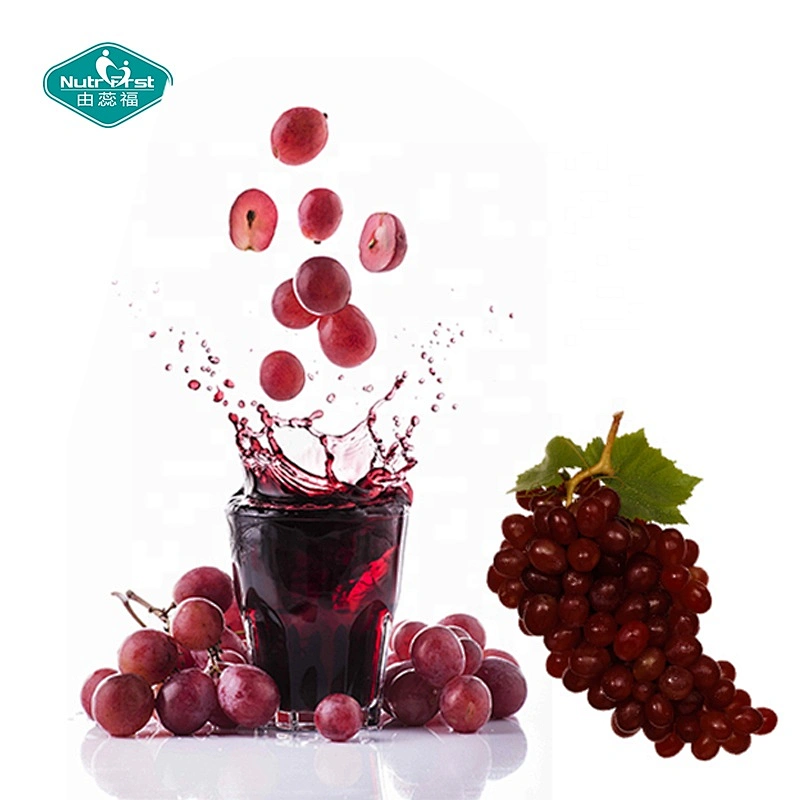 Venta al por mayor de grado alimenticio orgánico 100% puro liofilizado extracto de uva jugo de fruta en polvo soluble en agua