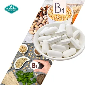 Nutrifirst Vitamina B1 Tabletas Suplementos dietéticos con calcio apoya la salud del sistema nervioso Fuerza ósea
