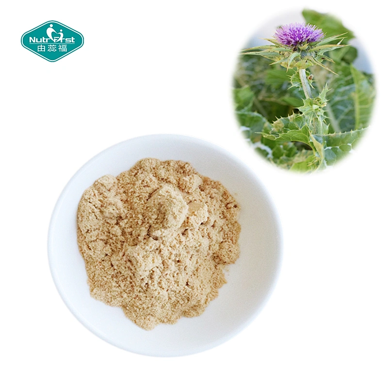 Nutrifirst Fruiterco silibina orgánica silimarina 40% 80% silybum marianum PE polvo silimarina extracto de cardo mariano