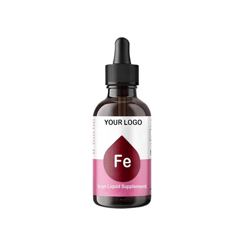 OEM Private Label Mineral Nutrients Iron Supplement Oral Liquid Ferrous Gluconate Drops Drink