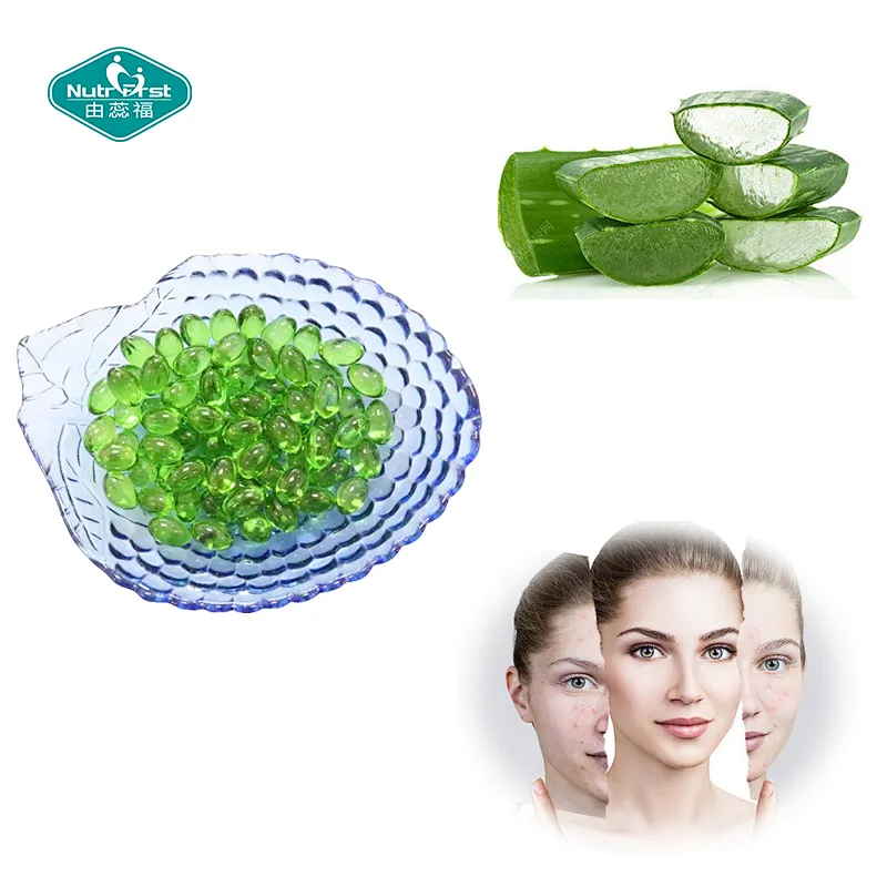 Nutrifirst Aloe Vera Softgel Capsules Dietary Supplement Benefits for Skin&Hair Supports Oral Health Capsule Bulk