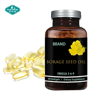 Receta personalizada al por mayor Aceite de semilla de borraja Aceite de onagra Softgel a granel