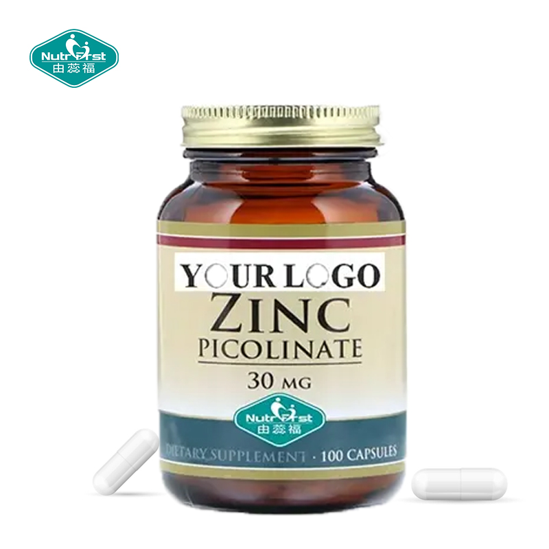Nutrifirst Customize Formula Skin Care Supplements Zinc Picolinate Capsules for Cellular Regeneration