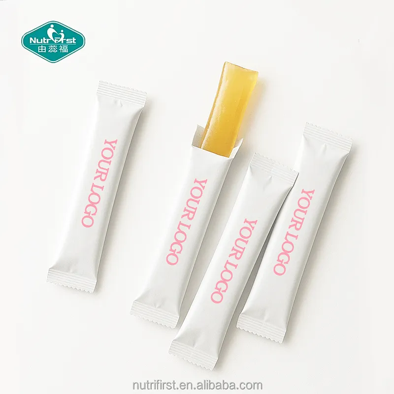 Nutrifirst OEM Bulk Probiótico Censas de colágeno Jelly Sticks Suplementos de belleza y salud intestinal