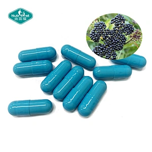 Private Labels Herb Supplement Black Seed Elderberry Extract Powder Vitamin C Zinc Capsules