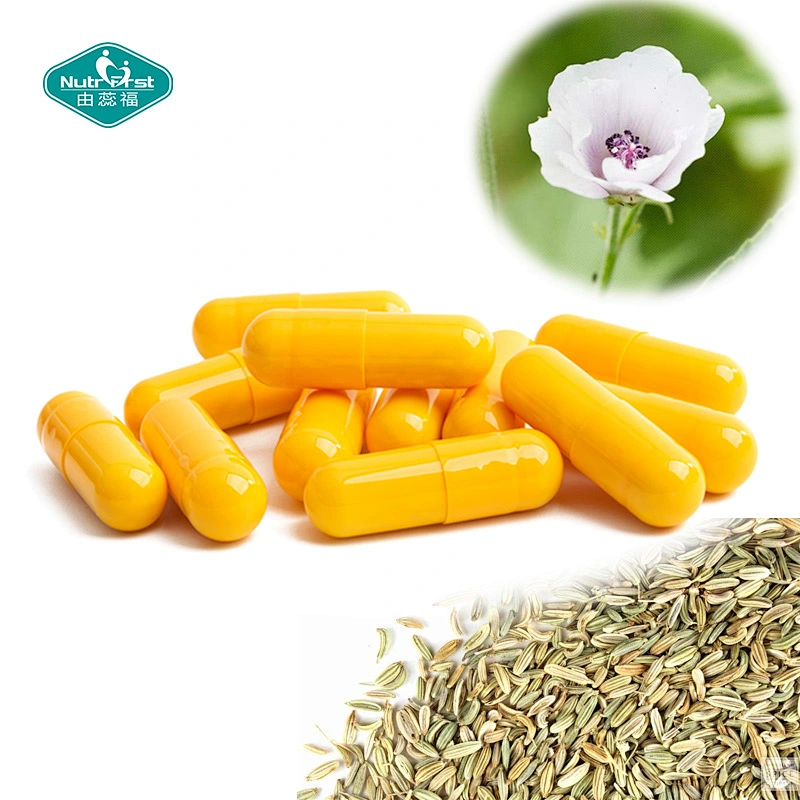 Healthy Supplement Relief Bloat Herbal Capsule Marshmallow Lemon Balm Fennel Extract Vegan Capsule