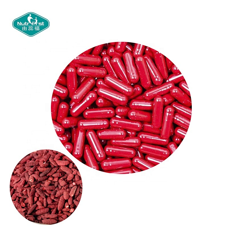 Suplemento cardiovascular Nutrifirst Cápsula de arroz de levadura roja orgánica personalizada personalizada para la salud del corazón