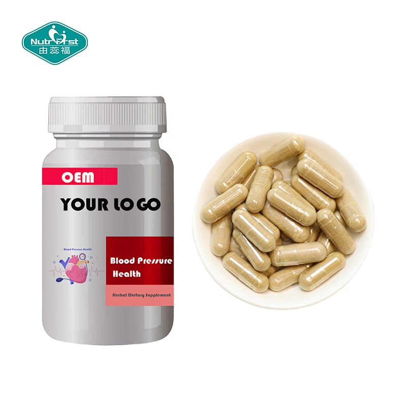 Suplemento circulatorio cardiovascular hoja de olivo espino Buchu Uva Ursi cápsula de extracto de hoja con polvo de bayas de enebro de hibisco