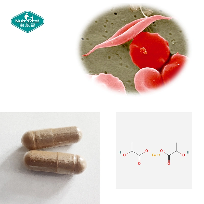 Nutrifirst Fórmula de receta personalizada Suplemento de hierro cultivado a partir de alimentos Extracto de hierbas Cápsula vegana