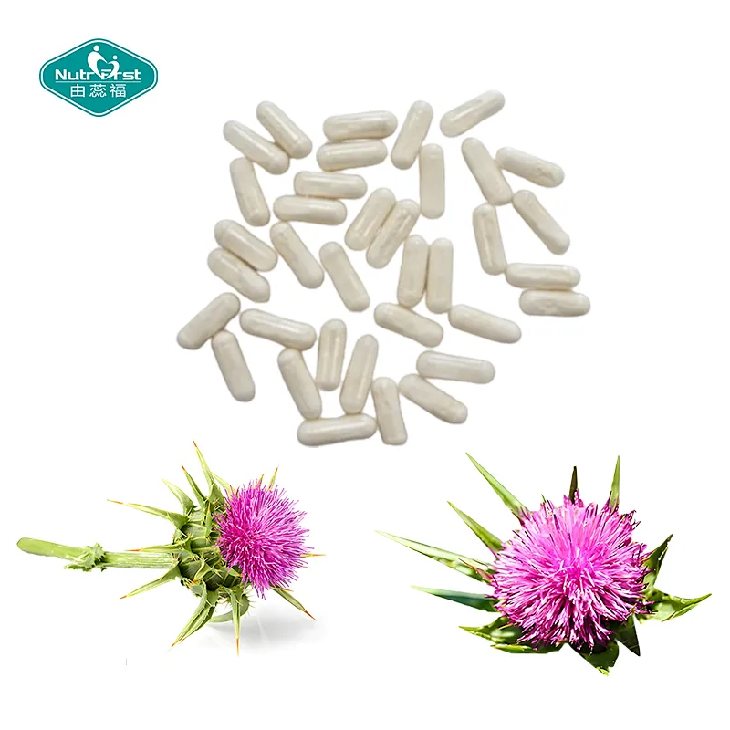 Nutrifirst Milk Thistle Capsules Supports Liver Health Detoxification Antioxidant Skin Health Dietary Supplement Capsules