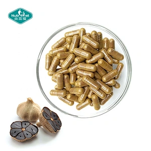 Nutrifirst Immune Support Cápsulas de ajo negro orgánico fermentado vegano Píldoras de ajo sin olor con alicina