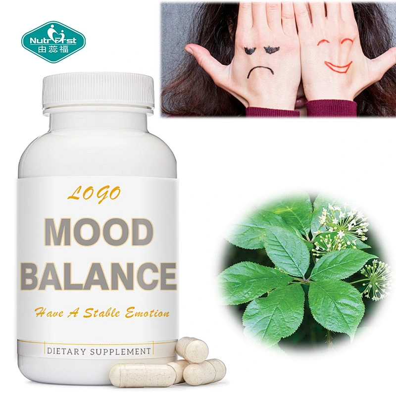 Bespoke Package Mood Adjustment 7 Strong Herbs Supplement Vegan Capsules in Bulk for Smooth Emotion