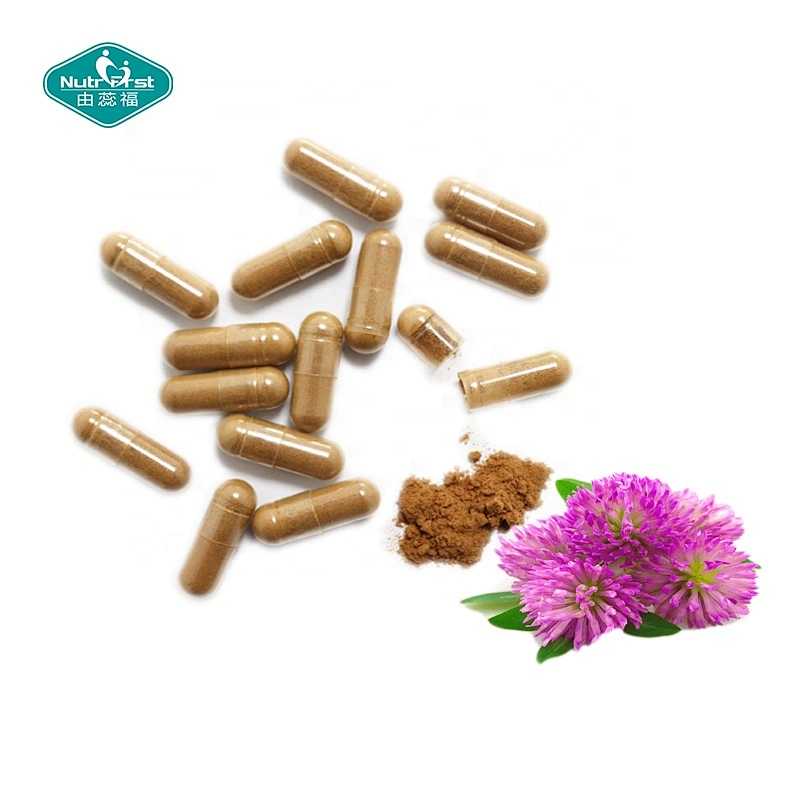 Suplementos para mejorar la menopausia, polvo de Trifolium Pratense, extracto de hoja de tallo de trébol rojo, cápsulas de formononetina