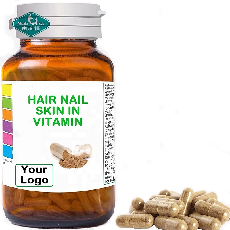 Suplemento de belleza de fórmula personalizada, cápsula de mezcla de extracto de hierbas de biotina multihierbas para la piel de las uñas del cabello