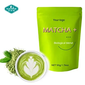 Prime Formulation Focus Enhancement Matcha Theanine Blend Drink Powder for Gut Health