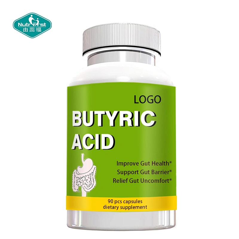 OEM Private Label Intestinal Health Support Butyrate Butyric Acid Vegan Capsule