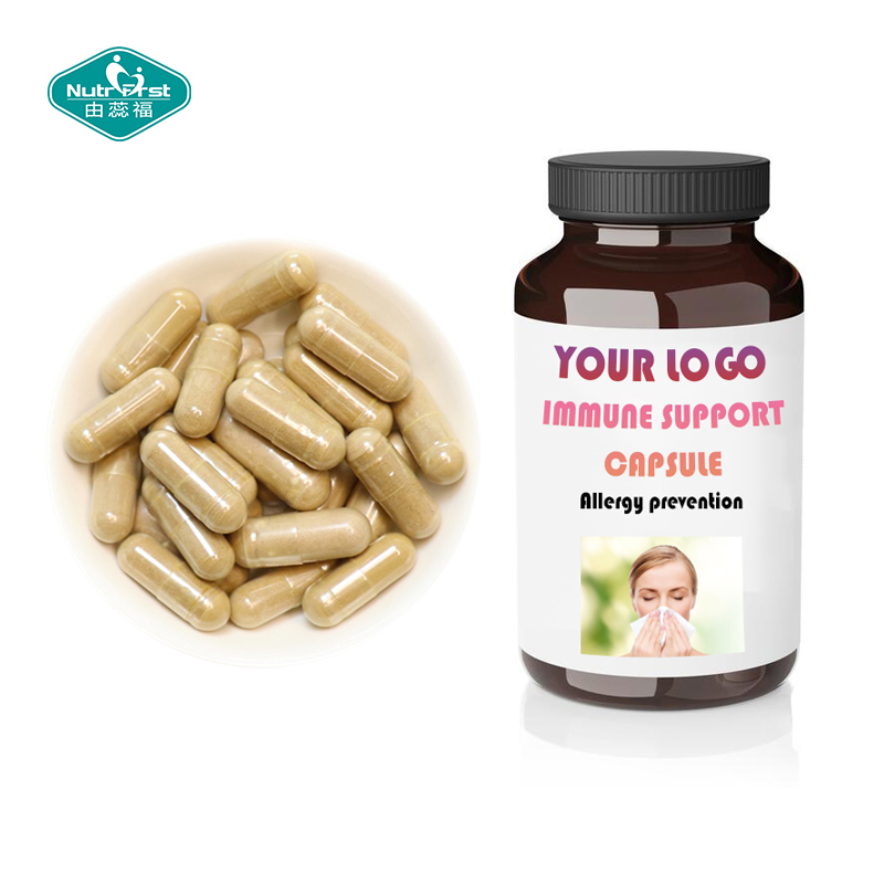 Suplementos para mejorar la inmunidad Vit C Quercetina dihidrato Extracto de hoja de ortiga Cápsulas a medida con bromelina
