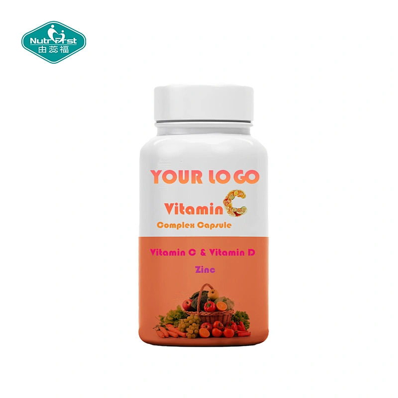 Suplementos de marca blanca Nutrifirst, vitamina C, complejo de vitamina CD, cápsula de personalización de zinc para mejorar la inmunidad