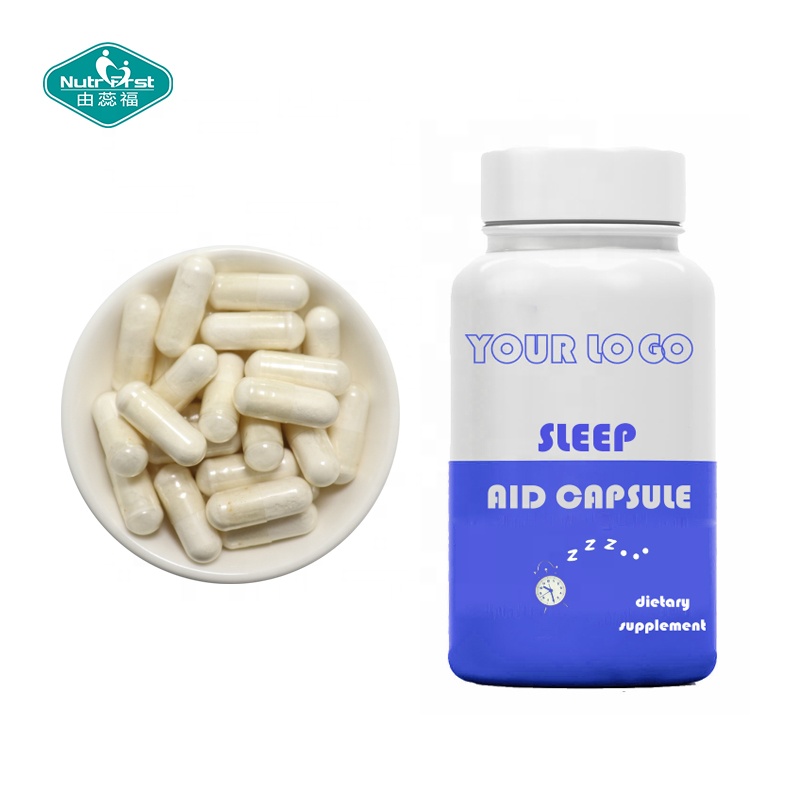 Formulación a medida Suplemento de ayuda para dormir Relax y recuperación Cápsula vegana 5-HTP GABA con embalaje a medida
