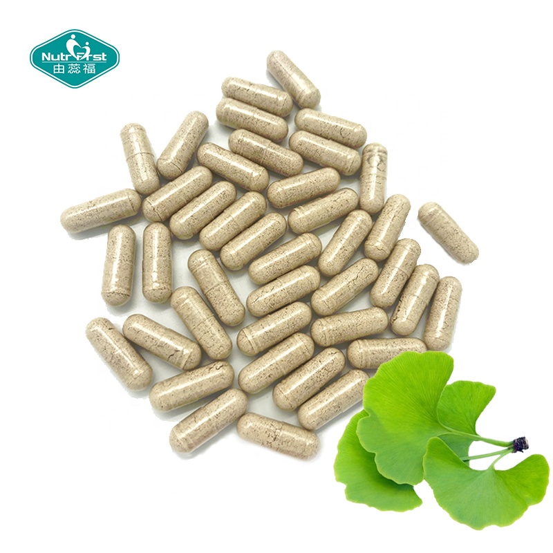 Extracto de hojas de Ginkgo Biloba Nutrifirst, suplementos potenciadores del cerebro, cápsulas de glucósidos de flavona para mejorar la memoria