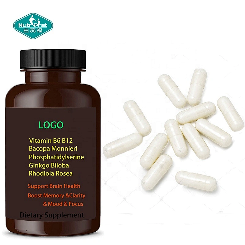 Nutrifirst B Complex Supplements B12 Bacopa Phosphatidylserine Ginkgo Rhodiola Vitamin B3 Capsules in Bulk