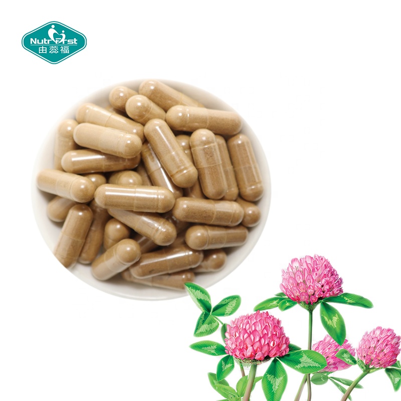 Suplementos para mejorar la menopausia, polvo de Trifolium Pratense, extracto de hoja de tallo de trébol rojo, cápsulas de formononetina