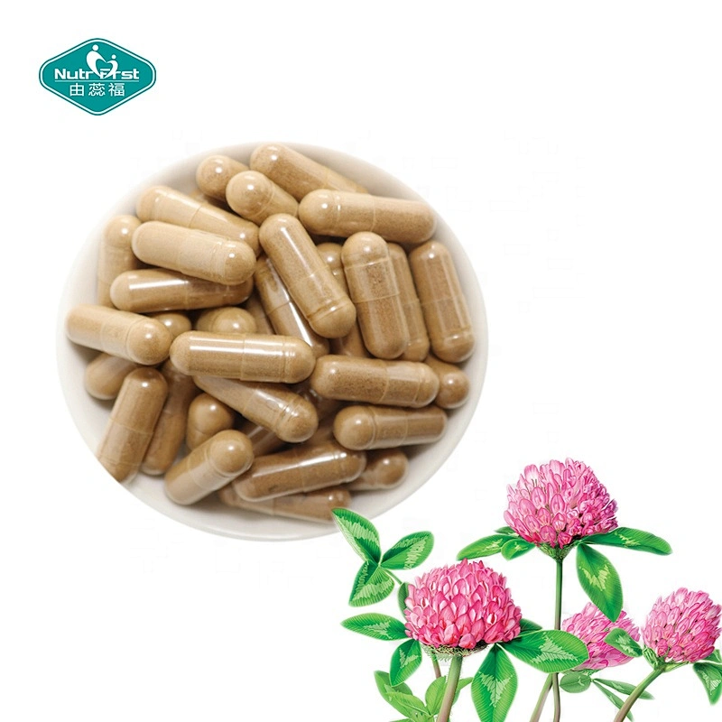Suplementos para mejorar la menopausia, polvo de Trifolium Pratense, extracto de hoja de tallo de trébol rojo, cápsulas de formononetina