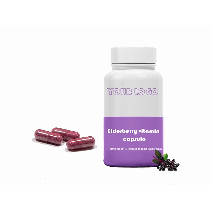 Fórmula a medida Saúco negro Vitamina C Zinc Vitamina D 5000 UI Cápsulas antioxidantes Suplemento de apoyo inmunológico