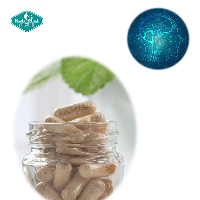 Cápsula de suplemento vegano con función de enfoque de memoria de concentración personalizada OEM a granel para la salud del nervio cerebral