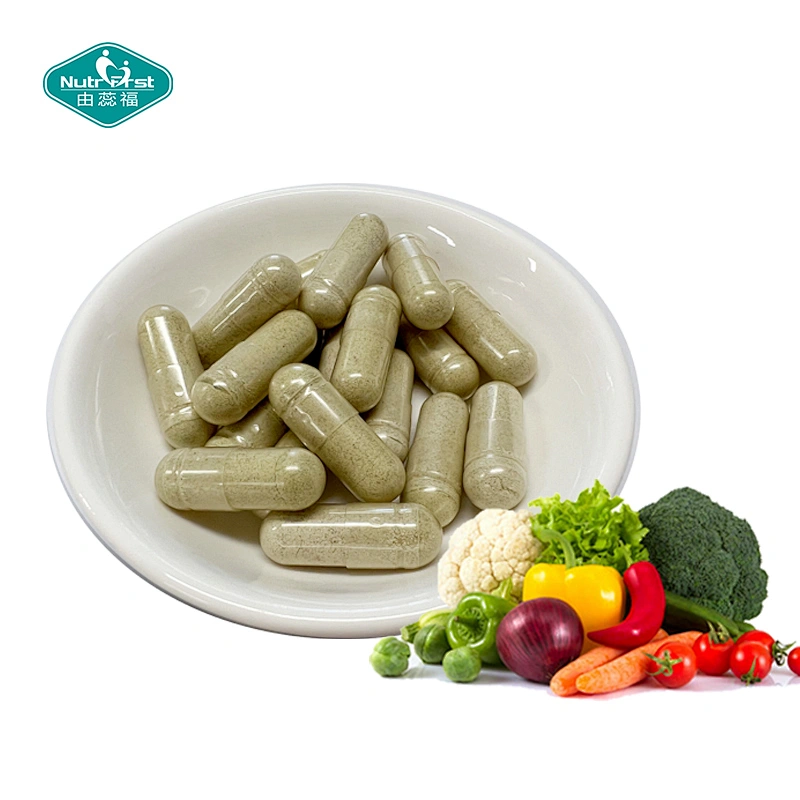 Nutrifirst Natural Super Green Vegetal Complex Suplementos en cápsulas con 16 superalimentos