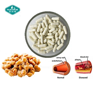 Nutrifirst etiqueta personalizada trombo disuelve suplementos orgánico Natto extracto Nattokinase 5000FU cápsulas