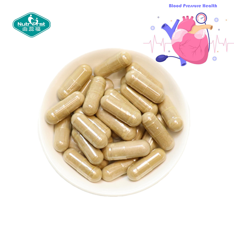 Suplemento circulatorio cardiovascular hoja de olivo espino Buchu Uva Ursi cápsula de extracto de hoja con polvo de bayas de enebro de hibisco