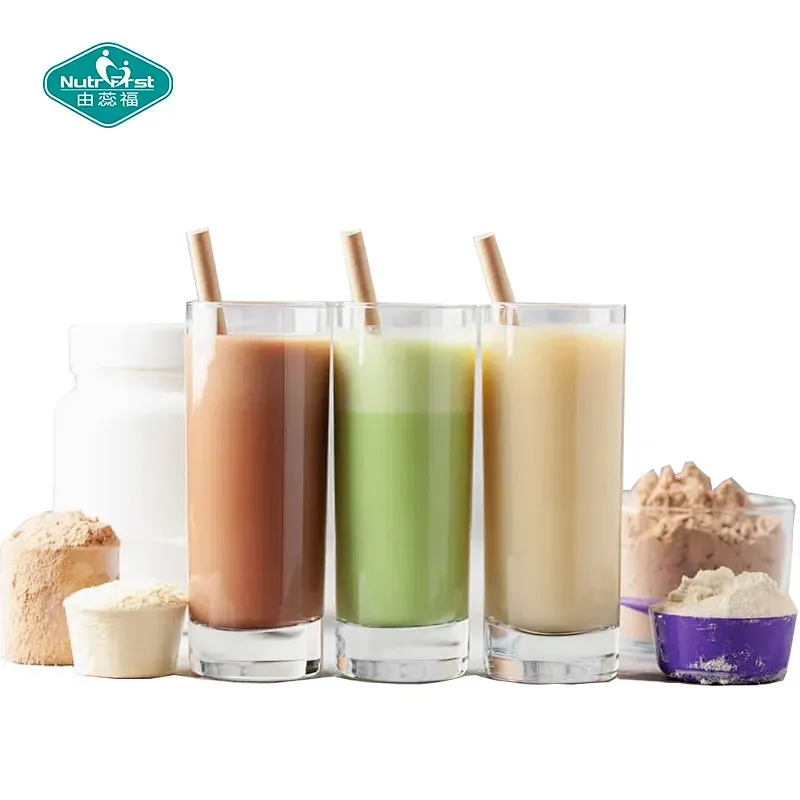 Batido sustitutivo instantáneo de comida con fibra multivitamínica, todo en uno