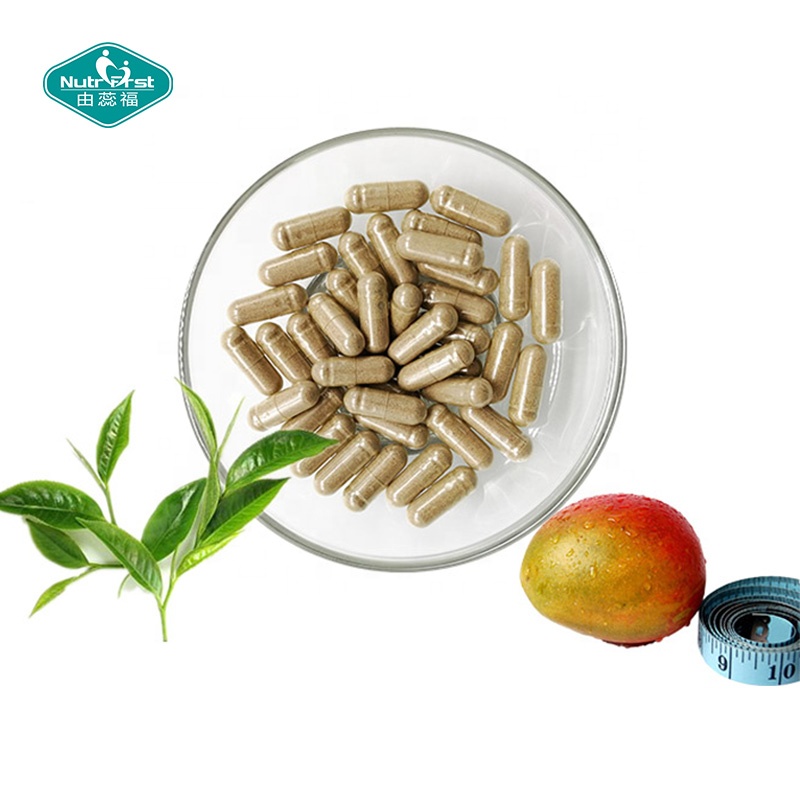 Productos adelgazantes OEM Extracto de té verde de mango africano Cápsulas de pérdida de peso para suplemento de quemador de grasa