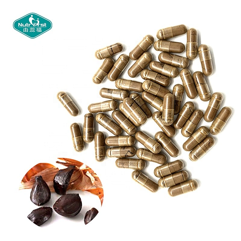 Nutrifirst Immune Support Cápsulas de ajo negro orgánico fermentado vegano Píldoras de ajo sin olor con alicina