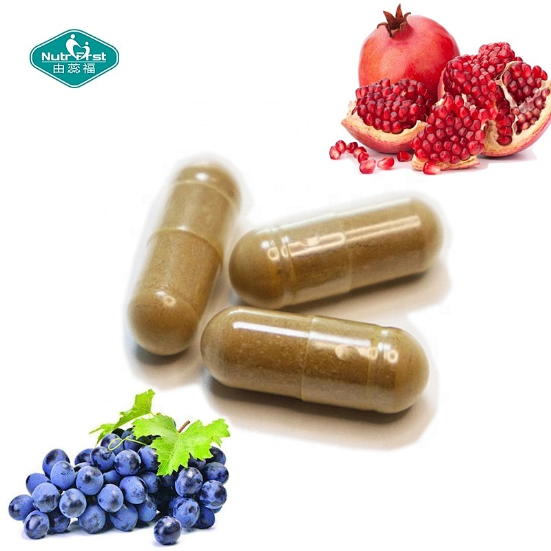 Suplemento de antioxidantes a base de hierbas, Polygonum Cuspidatum, extracto de vino tinto, cápsulas de polvo de resveratrol para blanquear la piel