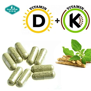 Fórmula de venta caliente para mejorar la altura, cápsulas de calcio con vitamina D&K a granel para mejorar la densidad ósea