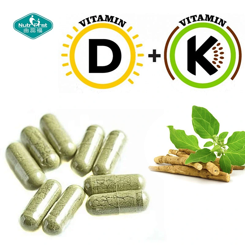 Fórmula de venta caliente para mejorar la altura, cápsulas de calcio con vitamina D&K a granel para mejorar la densidad ósea