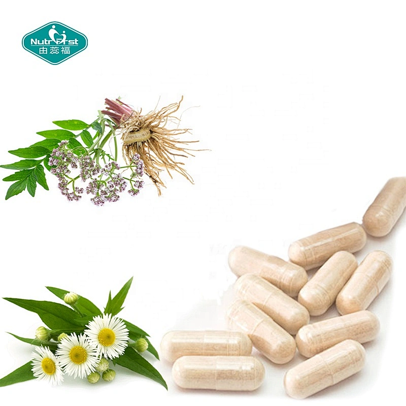 Sleep Improving Herbs Complex Supplements Melatonin Valerian Passion flower Lemon Balm Hops Capsules with GABA