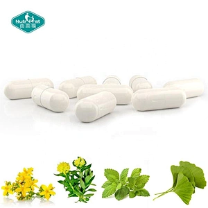 Suplemento para aliviar la ansiedad, 7 hierbas potentes, cápsulas de extracto de hoja de bálsamo de limón de Gotu Kola, con raíz de Rhodiola Eleuthero