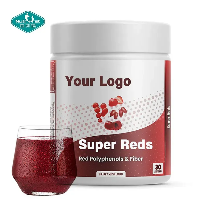 Powerful Antioxidants and Polyphenols Drink Fruits and Berries Super Reds Superfood