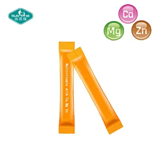Suplementos para la osteoporosis, complejo multivitamínico B, calcio, magnesio, zinc, bebida soluble en agua en polvo en bolsita