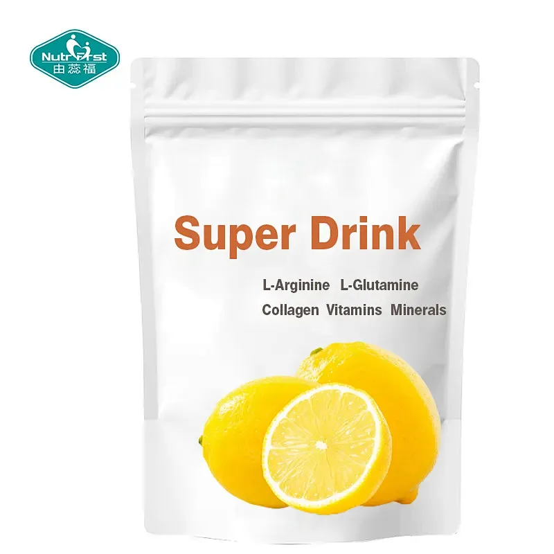 L-Arginina L-Glutamina Colágeno Vitaminas Bebida en polvo