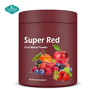 Nutrientes personalizados, múltiples sabores, etiqueta privada, súper rojo soluble en agua, mezcla de frutas instantáneas, bebida instantánea, suplementos en polvo