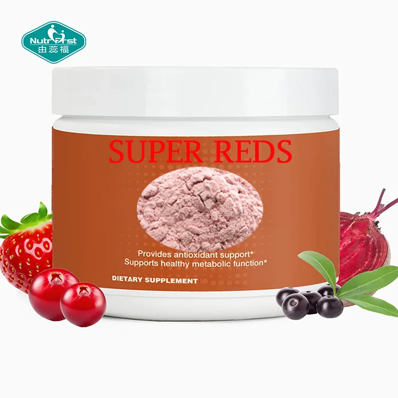 Private Label Longevity Mixed Berry Super Reds Nmn Nad+ Drink Powder