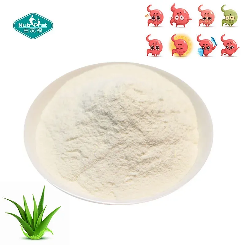 Suplementos intestinales y estomacales Glutamina Arabinogalactano Polvo de aloe vera Superalimento orgánico vegano