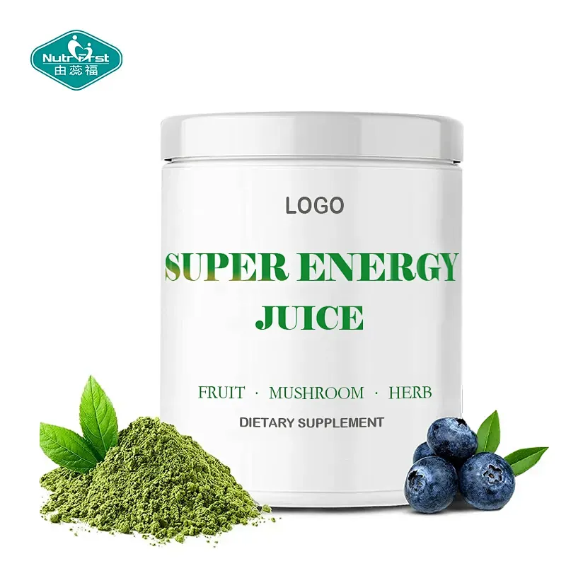 2 in 1 Superfood Green&Red Fruit Mushroom Super Supplement Juice Powder